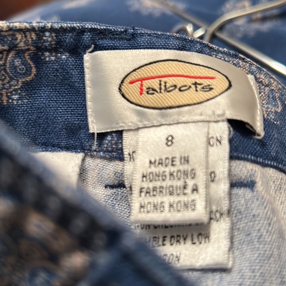 Talbots preppy Bermuda print shorts, size 8. 100% cotton - Picture 4 of 5